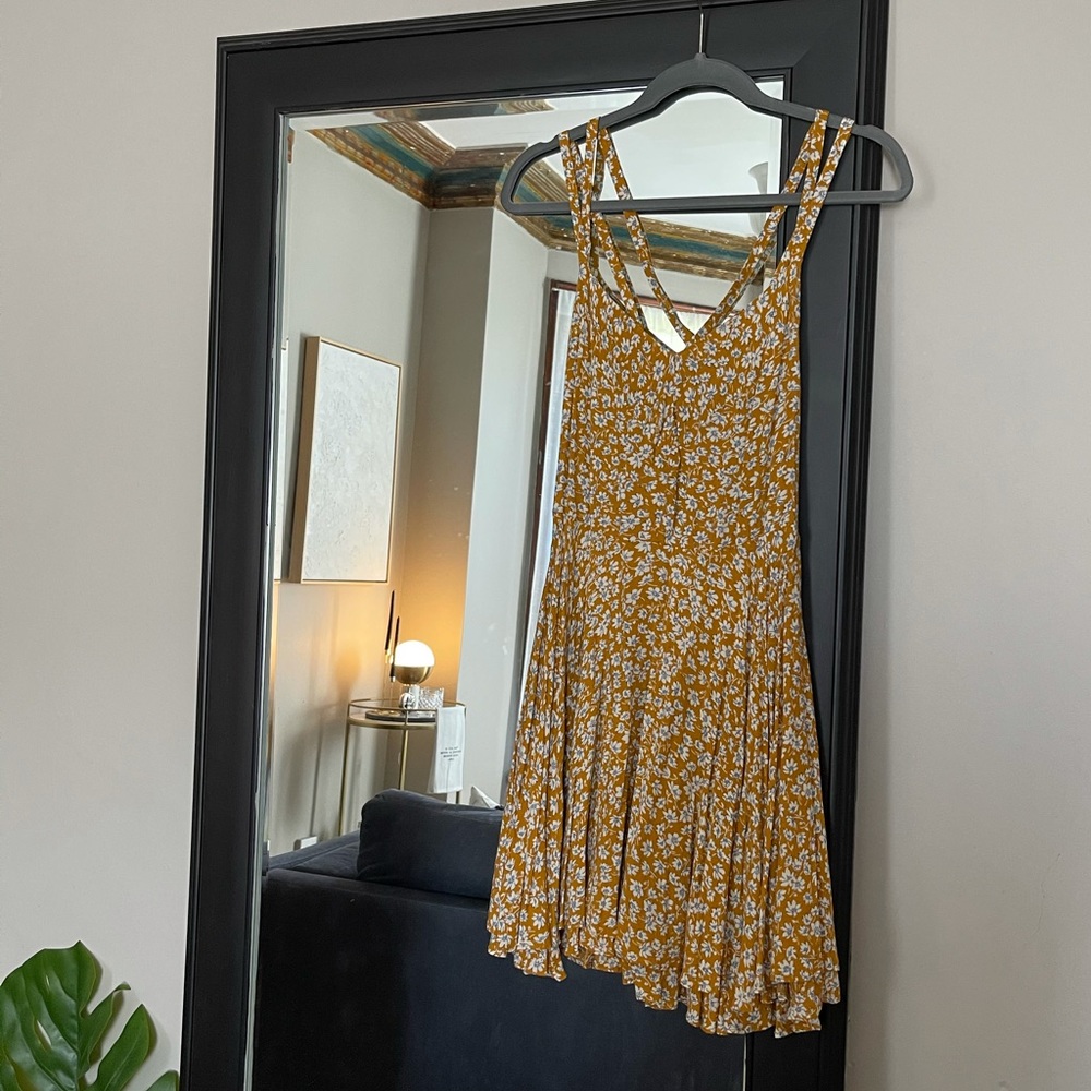UO Kimchi Blue Scarlett Strappy Fit + Flare Dress
